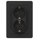 Розетка 2-м СП Blanca 16А IP20 250В с заземл. без защ. шторок антрацит SE BLNRS001026