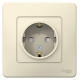 Розетка 1-м СП Blanca 16А IP20 250В с заземл. защ. шторки молоч. SE BLNRS001112