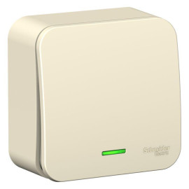 Выключатель 1-кл. ОП Blanca 10А IP20 (сх. 1) 250В с подсветкой с изолир. пластиной молочн. SE BLNVA101112