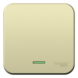 Выключатель 1-кл. ОП Blanca 10А IP20 (сх. 1) 250В с подсветкой с изолир. пластиной беж. SE BLNVA101117