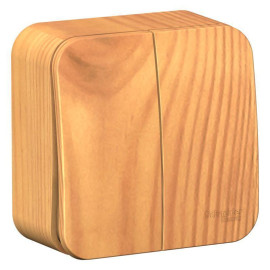 Выключатель 2-кл. ОП Blanca 10А IP20 (сх. 5) 250В с изолир. пластиной ясень SE BLNVA105015