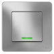 Выключатель 1-кл. СП Blanca 10А IP20 (сх. 1) 250В с подсветкой алюм. SE BLNVS010113