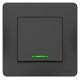 Выключатель 1-кл. СП Blanca 10А IP20 (сх. 1) 250В с подсветкой антрацит SE BLNVS010116