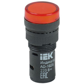 Лампа светосигнальная AD16DS d16мм 230В AC красн. KARAT IEK BLS10-ADDS-230-K04-16