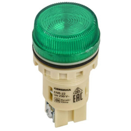 Лампа сигнальная ENR-22 d22мм 240В зел. цилиндр неон GENERICA BLS40-ENR-K06