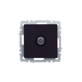 Розетка телевизионная оконечная TV СП Brite РТВ11-0-БрЧ механизм черн. IEK BR-A10-O-K02