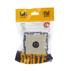 Розетка телевизионная оконечная TV СП Brite РТВ11-0-БрКр механизм беж. IEK BR-A10-O-K10