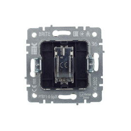 Розетка телевизионная оконечная TV СП Brite РТВ11-0-БрЖ механизм жемчуж. IEK BR-A10-O-K36