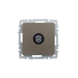 Розетка телевизионная оконечная TV СП Brite РТВ11-0-БрШ механизм шампань IEK BR-A10-O-K37