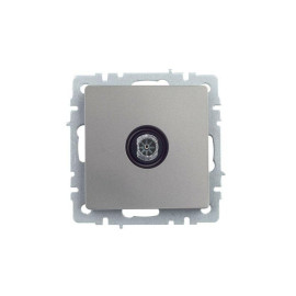 Розетка телевизионная оконечная TV СП Brite РТВ11-0-БрС механизм сталь IEK BR-A10-O-K46