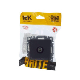 Розетка телевизионная оконечная TV СП Brite РТВ11-0-БрГ механизм графит IEK BR-A10-O-K53