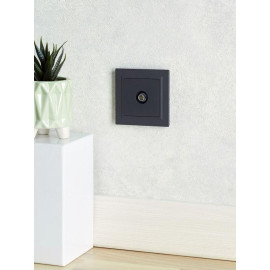 Розетка телевизионная оконечная TV СП Brite РТВ11-0-БрГ механизм графит IEK BR-A10-O-K53