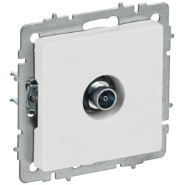 Розетка телевизионная оконечная TV СП BRITE РТВ11-0-БрАБ механизм арктич. бел. IEK BR-A10-O-K91