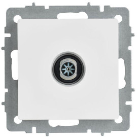 Розетка телевизионная оконечная TV СП BRITE РТВ11-0-БрАБ механизм арктич. бел. IEK BR-A10-O-K91