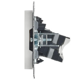 Розетка компьютерная + телевизионная 2-м Brite РТВ/РК12-БрБ RJ45 кат.5E + TV механизм бел. IEK BR-AK20-1-K01