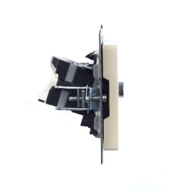 Розетка компьютерная + телевизионная 2-м Brite РТВ/РК12-БрКр RJ45 кат.5E + TV механизм беж. IEK BR-AK20-1-K10