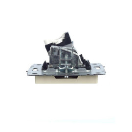 Розетка компьютерная + телевизионная 2-м Brite РТВ/РК12-БрКр RJ45 кат.5E + TV механизм беж. IEK BR-AK20-1-K10