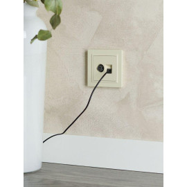 Розетка компьютерная + телевизионная 2-м Brite РТВ/РК12-БрКр RJ45 кат.5E + TV механизм беж. IEK BR-AK20-1-K10