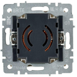 Светорегулятор СП BRITE пов-наж. 600Вт СС10-1-0-БрБ механизм бел. IEK BR-D20-0600-K01