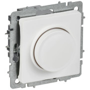 Светорегулятор поворотно-нажимной СП BRITE СС10-1-0-БрАБ 600Вт механизм арктич. бел. IEK BR-D20-0600-K91