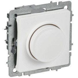 Светорегулятор поворотно-нажимной СП BRITE СС10-1-0-БрАБ 600Вт механизм арктич. бел. IEK BR-D20-0600-K91