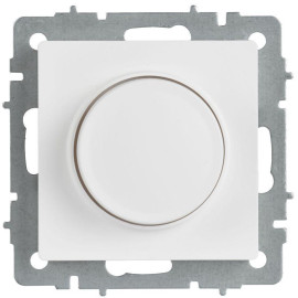 Светорегулятор поворотно-нажимной СП BRITE СС10-1-0-БрАБ 600Вт механизм арктич. бел. IEK BR-D20-0600-K91