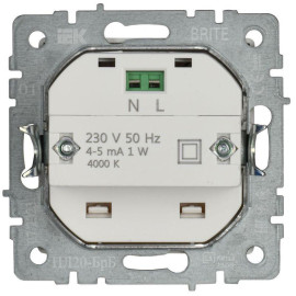 Подсветка светодиодная BRITE встраив. ПЛ20-БрБ механизм бел. IEK BR-FL20-K01