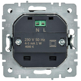 Подсветка светодиодная BRITE встраив. ПЛ20-БрШ механизм шампань IEK BR-FL20-K37