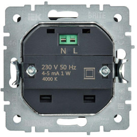 Подсветка светодиодная BRITE встраив. ПЛ20-БрС механизм сталь IEK BR-FL20-K46