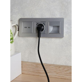 Подсветка светодиодная BRITE встраив. ПЛ20-БрА механизм алюм. IEK BR-FL20-K47