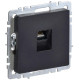 Розетка компьютерная СП RJ45 кат.5E BRITE РК10-БрЧ механизм черн. IEK BR-K10-1-K02