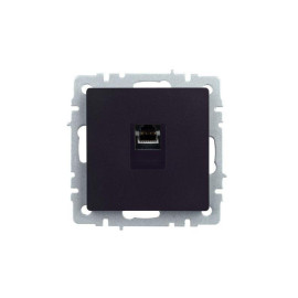 Розетка компьютерная СП RJ45 кат.5E BRITE РК10-БрЧ механизм черн. IEK BR-K10-1-K02