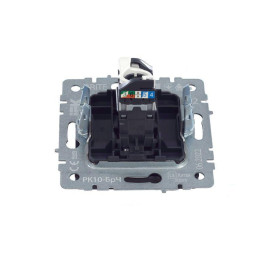 Розетка компьютерная СП RJ45 кат.5E BRITE РК10-БрЧ механизм черн. IEK BR-K10-1-K02