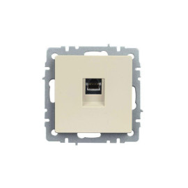 Розетка компьютерная СП RJ45 кат.5E BRITE РК10-БрКр механизм беж. IEK BR-K10-1-K10