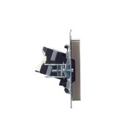 Розетка компьютерная СП RJ45 кат.5E BRITE РК10-БрШ механизм шампань IEK BR-K10-1-K37