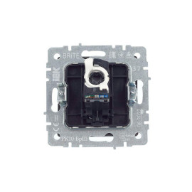 Розетка компьютерная СП RJ45 кат.5E BRITE РК10-БрШ механизм шампань IEK BR-K10-1-K37