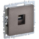 Розетка компьютерная СП RJ45 кат.5E BRITE РК10-БрТБ механизм бронза IEK BR-K10-1-K45