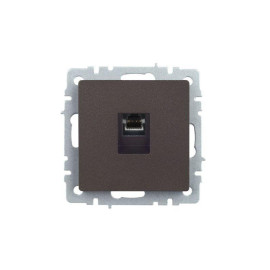 Розетка компьютерная СП RJ45 кат.5E BRITE РК10-БрТБ механизм бронза IEK BR-K10-1-K45