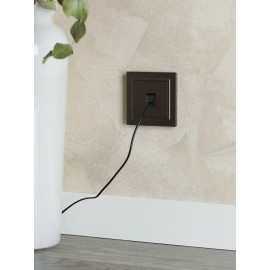 Розетка компьютерная СП RJ45 кат.5E BRITE РК10-БрТБ механизм бронза IEK BR-K10-1-K45