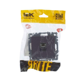 Розетка компьютерная СП RJ45 кат.5E BRITE РК10-БрС механизм сталь IEK BR-K10-1-K46