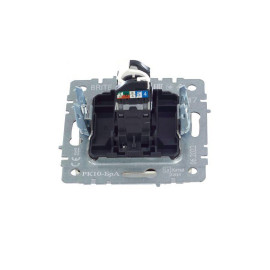 Розетка компьютерная СП RJ45 кат.5E BRITE РК10-БрА механизм алюм. IEK BR-K10-1-K47