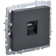 Розетка компьютерная СП RJ45 кат.5E BRITE РК10-БрГ механизм графит IEK BR-K10-1-K53