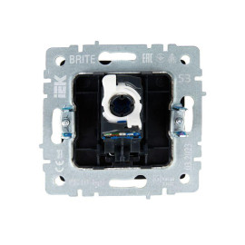 Розетка компьютерная СП RJ45 кат.5E BRITE РК10-БрГ механизм графит IEK BR-K10-1-K53
