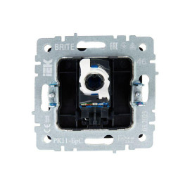 Розетка компьютерная СП RJ45 кат.6 BRITE РК11-БрС механизм сталь IEK BR-K10-2-K46