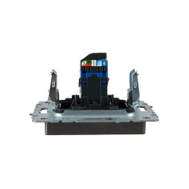 Розетка компьютерная СП RJ45 кат.6 BRITE РК11-БрС механизм сталь IEK BR-K10-2-K46