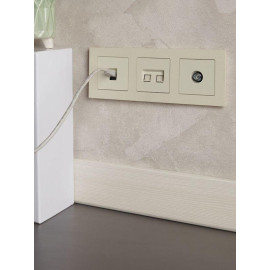 Розетка компьютерная двойн. СП RJ45 кат.5E BRITE РК10-2-БрКр механизм беж. IEK BR-K20-1-K10