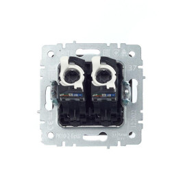 Розетка компьютерная двойн. СП RJ45 кат.5E BRITE РК10-2-БрШ механизм шампань IEK BR-K20-1-K37