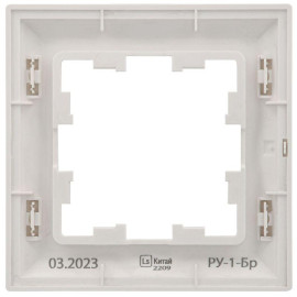 Рамка 1-м BRITE РУ-1-Бр бел./бел. IEK BR-M12-12-K01
