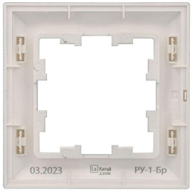 Рамка 1-м BRITE РУ-1-Бр алюм./алюм. IEK BR-M12-12-K47
