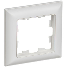Рамка 1-м BRITE РУ-1-БрАБ арктич. бел./бел. IEK BR-M12-12-K91